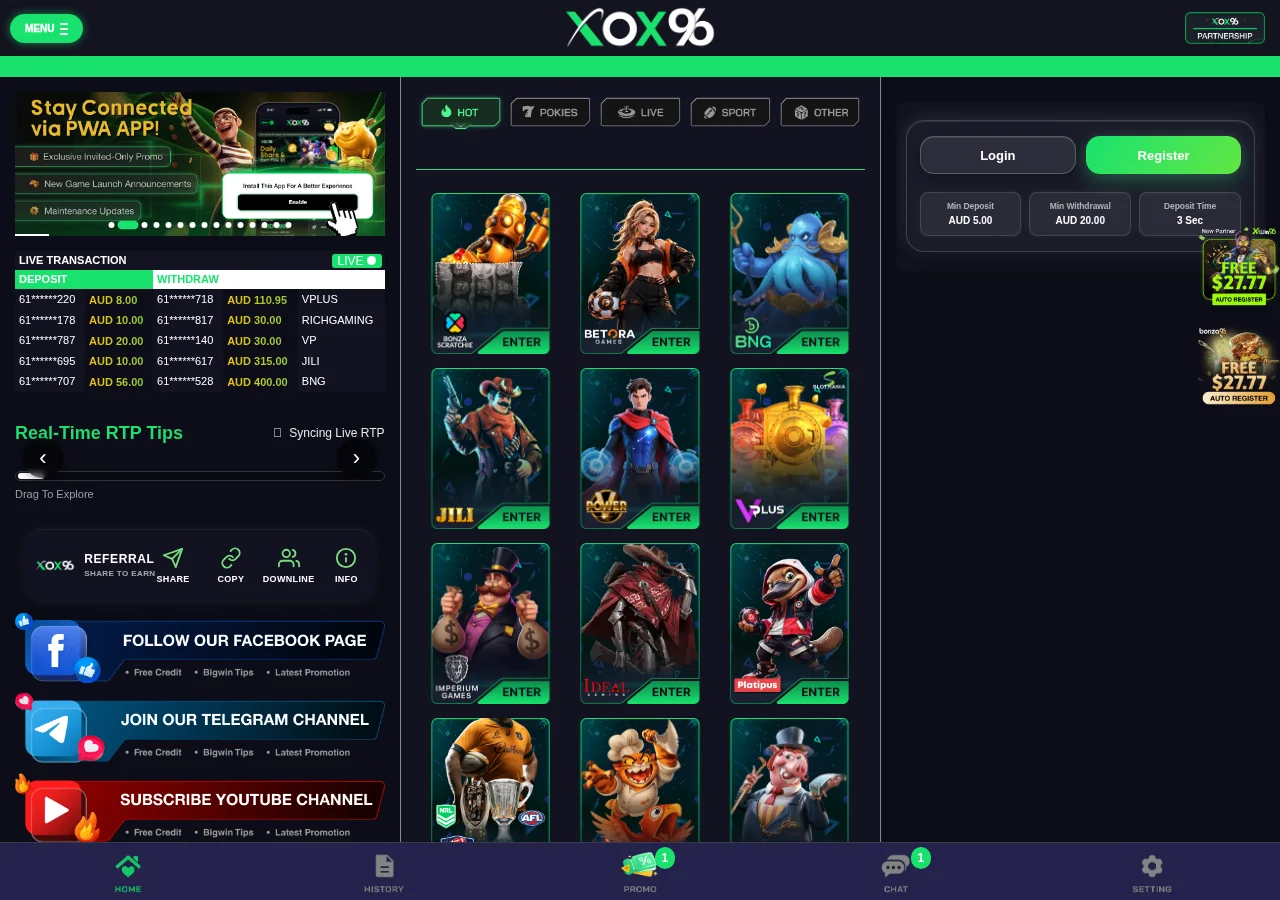 XOX96: Software and Game Providers