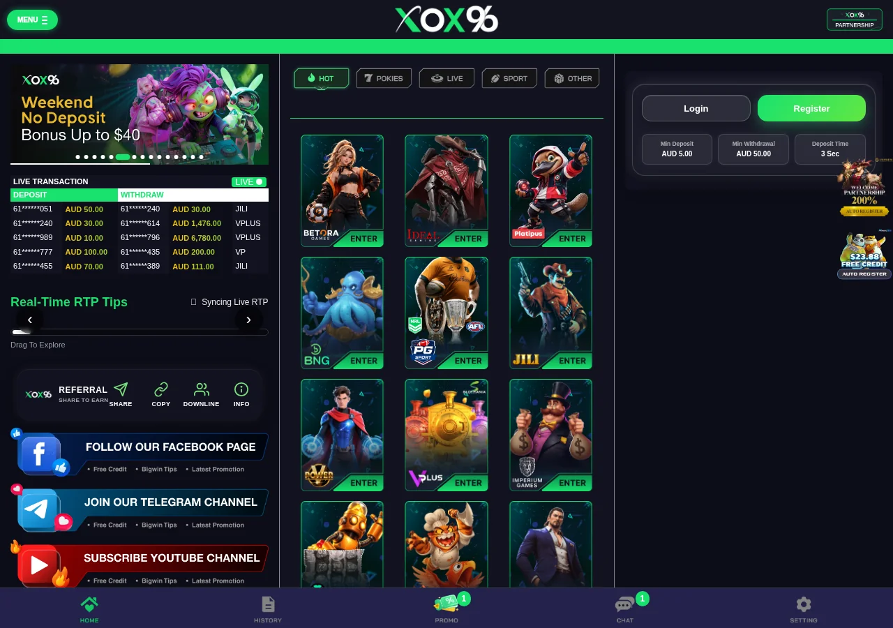 XOX96: Most Played Slots